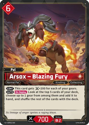 Arsox - Blazing Fury -  EBP02-009 - Uncommon