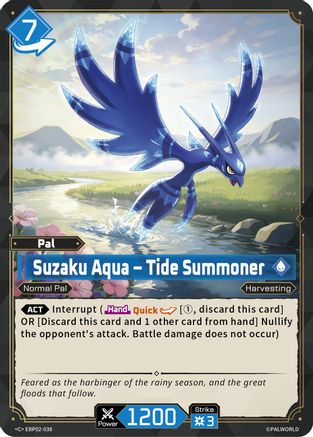 Suzaku Aqua - Tide Summoner -  EBP02-038 - Common
