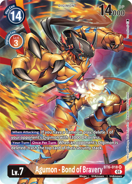 Agumon - Bond of Bravery [BT6-018] (Alternate Art) [Double Diamond]