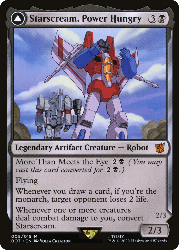 Starscream, Power Hungry (BOT-005) - Transformers Foil