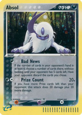 Absol - - Holo Rare - Reverse Holofoil