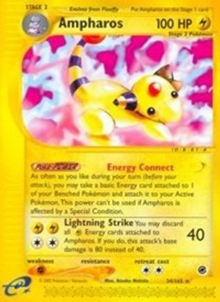 Ampharos (34) - - Rare - Reverse Holofoil