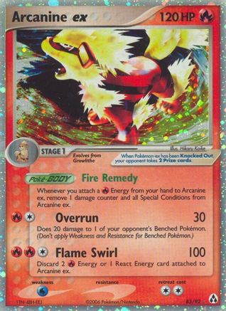 Arcanine ex - 083 - Ultra Rare