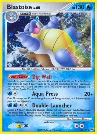 Blastoise - 002/127 - Holo Rare - Reverse Holofoil