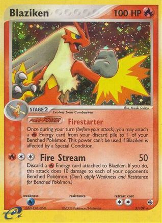 Blaziken - 3/109 -/109 - Holo Rare - Holofoil