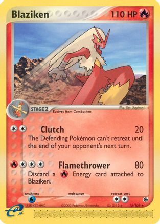 Blaziken - 015/109 - Rare - Reverse Holofoil
