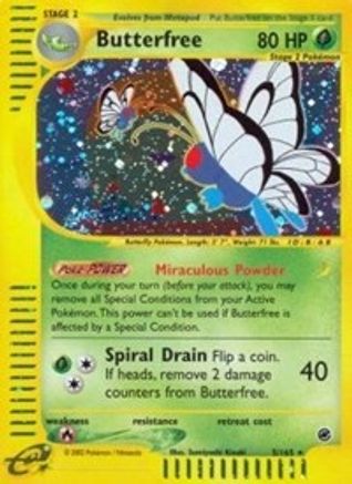Butterfree (5) - - Holo Rare - Reverse Holofoil