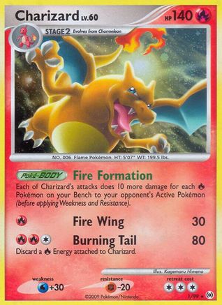 Charizard - 001/99 - Holo Rare - Reverse Holofoil