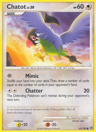 Chatot - 055/100 - Common - Reverse Holofoil