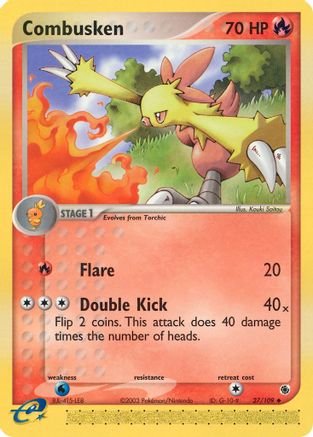 Combusken - 027/109 - Uncommon - Reverse Holofoil