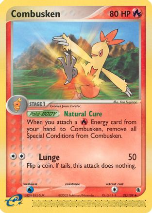 Combusken - 28/109 -/109 - Uncommon - Reverse Holofoil