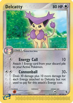 Delcatty - 29/109 -/109 - Uncommon - Reverse Holofoil