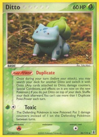 Ditto (Bulbasaur) - 036/113 - Uncommon - Reverse Holofoil