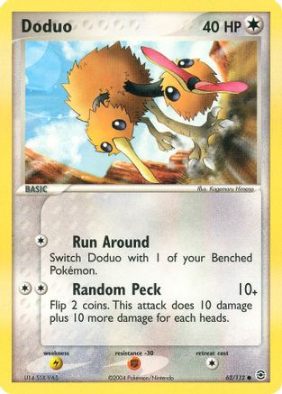 Doduo - 62/112 - Common - Reverse Holofoil