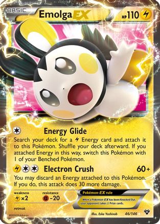 Emolga EX - 046/146 - Ultra Rare