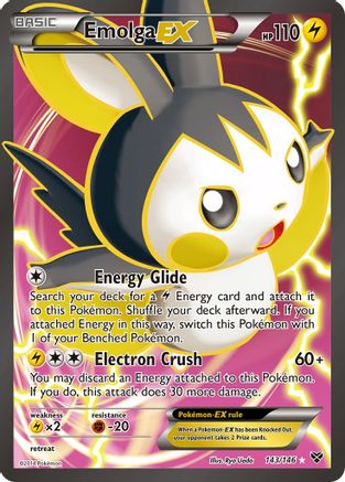 Emolga EX (143 Full Art) - 143/146 - Ultra Rare