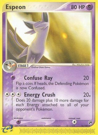 Espeon - 016 - Rare - Reverse Holofoil