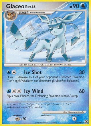 Glaceon (20) - 020 - Rare - Reverse Holofoil