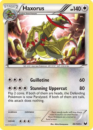 Haxorus - 089 - Holo Rare - Reverse Holofoil