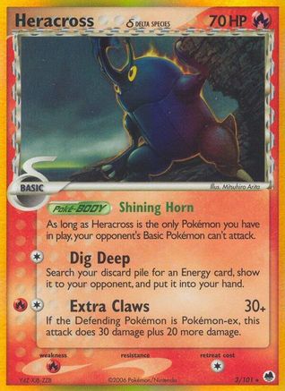Heracross (Delta Species) - 003/101 - Holo Rare - Reverse Holofoil