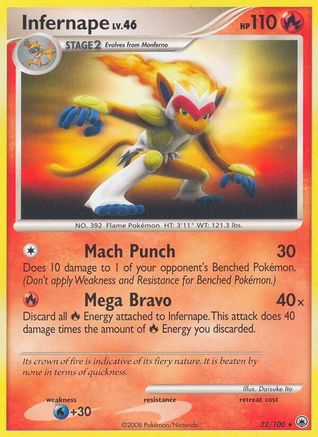 Infernape - 022 - Rare - Reverse Holofoil