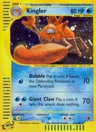 Kingler (15) - - Holo Rare - Reverse Holofoil