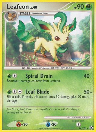 Leafeon (24) - 024 - Rare - Reverse Holofoil