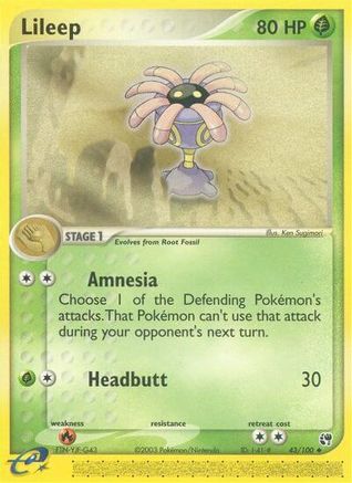 Lileep - 43/100 -/100 - Uncommon - Reverse Holofoil