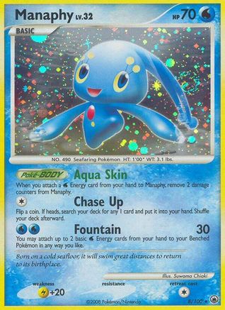 Manaphy - 008 - Holo Rare - Reverse Holofoil