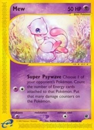 Mew (55) - - Rare - Reverse Holofoil
