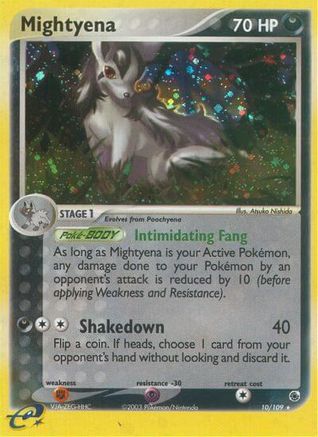 Mightyena - 10/109 -/109 - Holo Rare - Reverse Holofoil