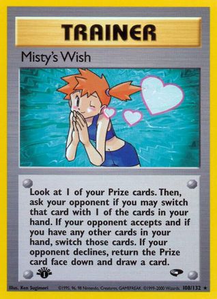 Misty's Wish - 108/132 - Rare - 1st Edition