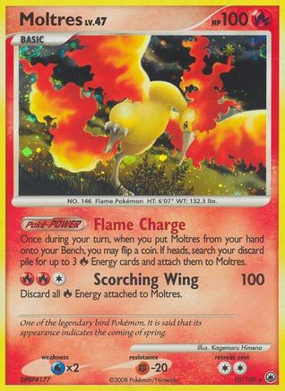Moltres - 010 - Holo Rare - Reverse Holofoil