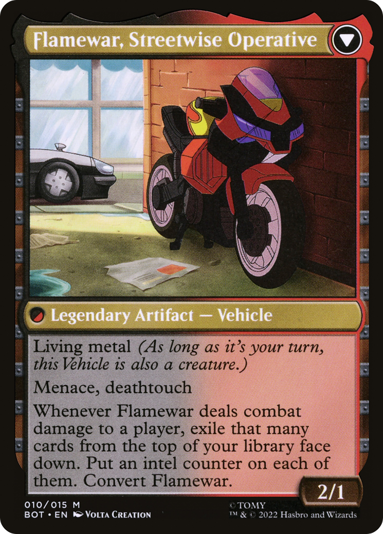 Flamewar, Brash Veteran (BOT-010) - Transformers Foil