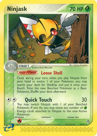 Ninjask - 018/97 - Rare - Reverse Holofoil