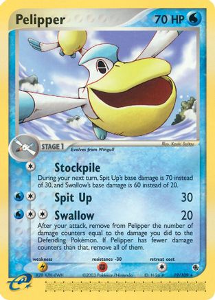 Pelipper - 019/109 - Rare - Reverse Holofoil