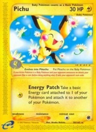 Pichu (58) - - Rare - Reverse Holofoil