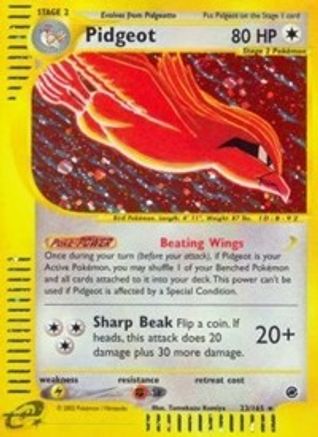 Pidgeot (23) - - Holo Rare - Reverse Holofoil
