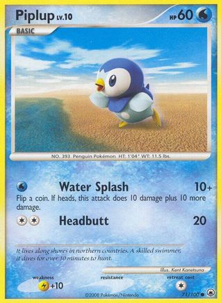 Piplup (71) - 071/100 - Common - Reverse Holofoil