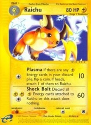 Raichu (61) - 061 - Rare - Reverse Holofoil