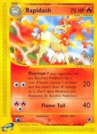 Rapidash (62) - - Rare - Reverse Holofoil