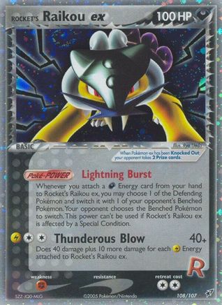 Rocket's Raikou ex - 108 - Secret Rare