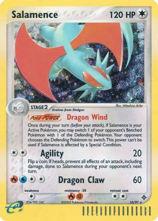 Salamence - 10/97 -/097 - Holo Rare - Reverse Holofoil