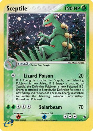Sceptile - 11/109 -/109 - Holo Rare - Reverse Holofoil