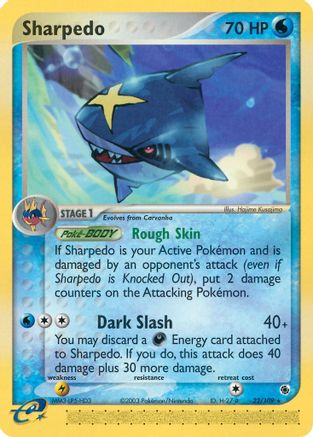 Sharpedo - - Rare - Reverse Holofoil