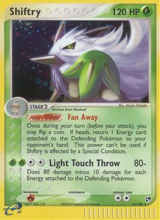 Shiftry - 12/100 -/100 - Holo Rare - Reverse Holofoil