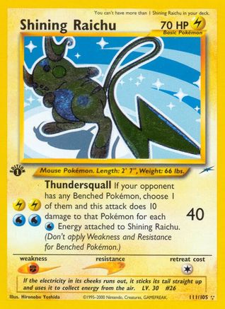 Shining Raichu - 111 - Secret Rare