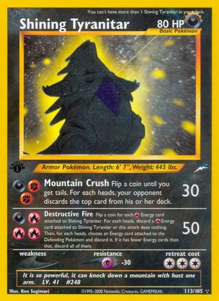 Shining Tyranitar - 113 - Secret Rare