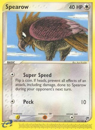 Spearow - 081/100 - Common - Reverse Holofoil