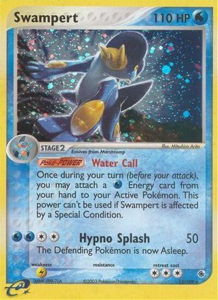 Swampert - 13/109 -/109 - Holo Rare - Reverse Holofoil